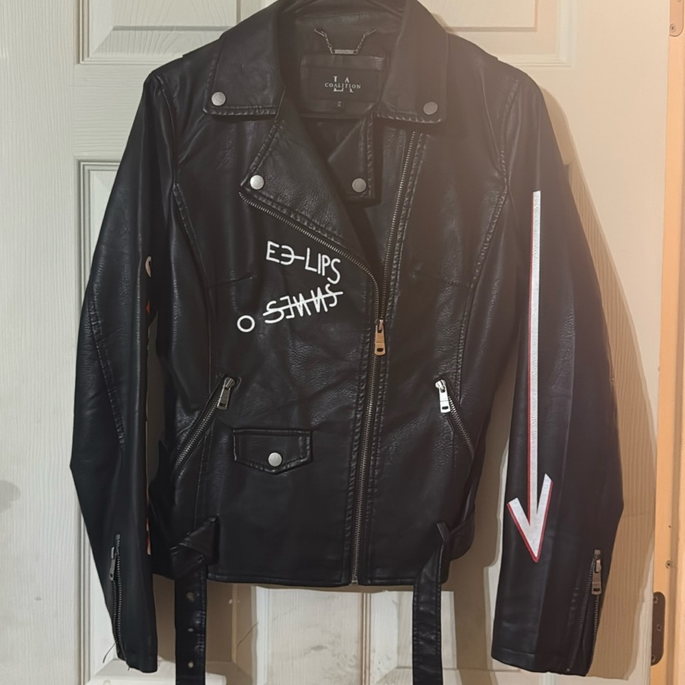Leather like women jacket